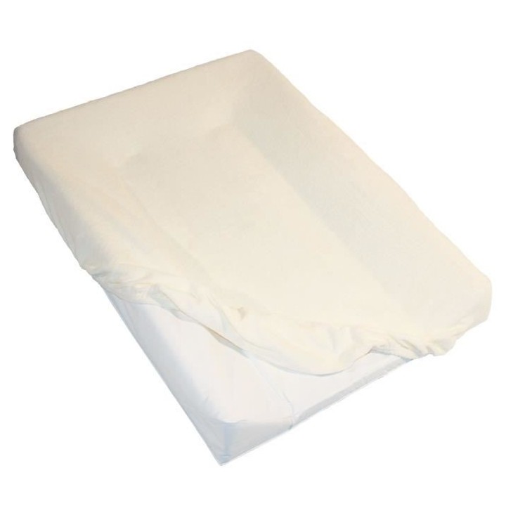 BABYCALIN Housse matelas a langer élastiquée écru