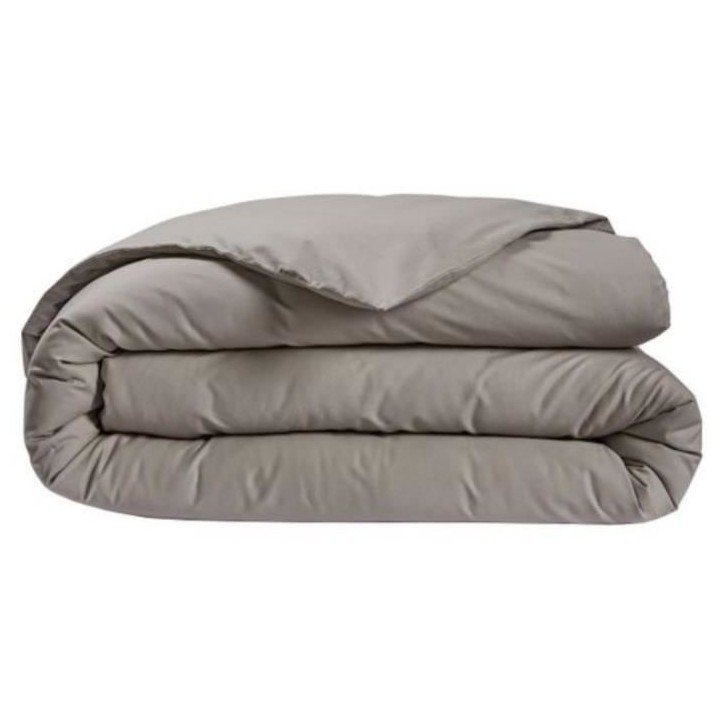 Housse de couette DODO - 240x220 cm - Coton - Antibactérien - Taupe -