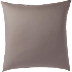 Taie d'oreiller carrée DODO - Coton - 65x65 cm - Taupe - Fabriqué en France