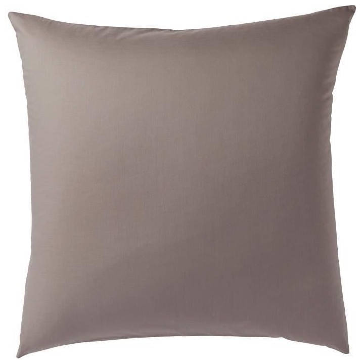 Taie d'oreiller carrée DODO - Coton - 65x65 cm - Taupe - Fabriqué en