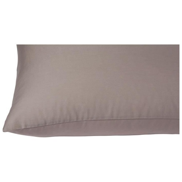 Taie d'oreiller carrée DODO - Coton - 65x65 cm - Taupe - Fabriqué en
