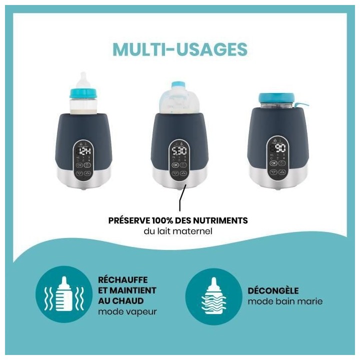 BABYMOOV Chauffe biberon nomade maison/voiture NutriSmart - Programmab
