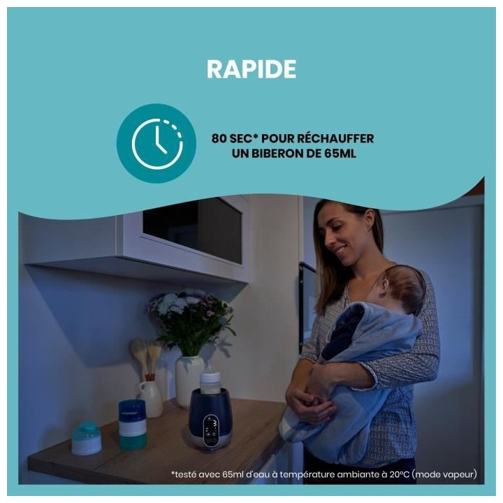 BABYMOOV Chauffe biberon nomade maison/voiture NutriSmart - Programmab