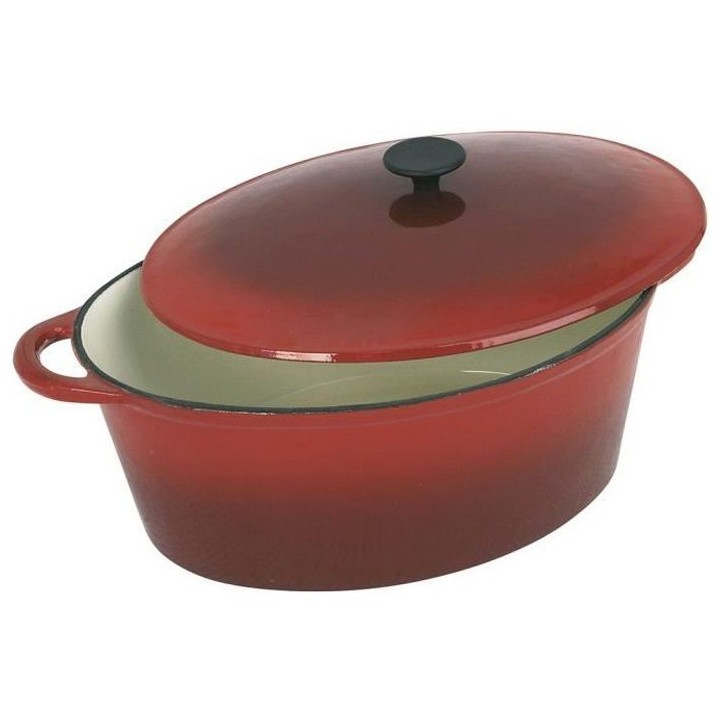 CREALYS GRAND CHEF Cocotte ovale en fonte d'acier émaillée - L 37 cm