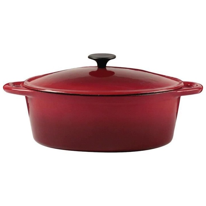 CREALYS GRAND CHEF Cocotte ovale en fonte d'acier émaillée - L 37 cm