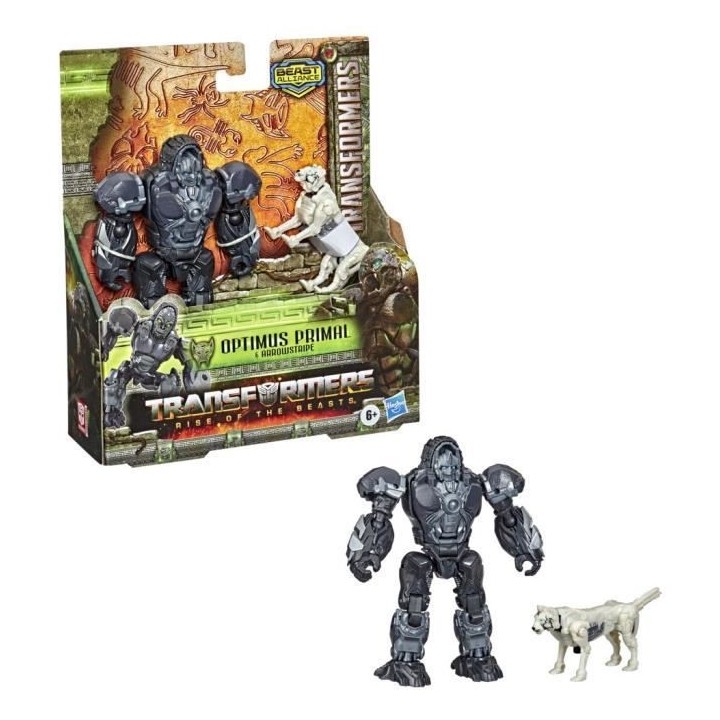 Pack de 2 figurines Optimus Primal et Arrowstripe, Transformers: Rise