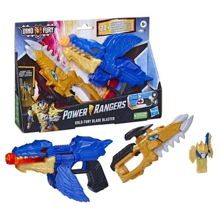 Power Ranger Dino Fury Gold Blade Blaster - Accessoire déguisement