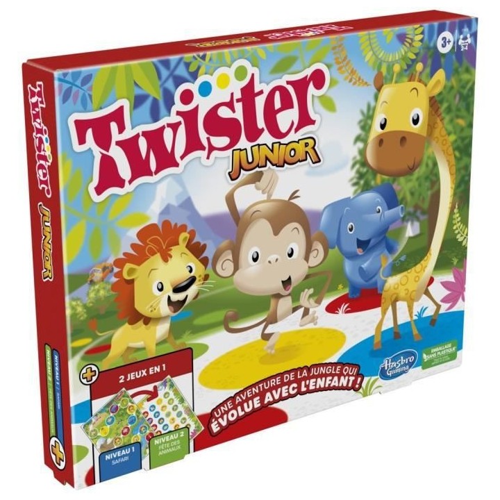 Twister Junior - tapis réversible 2-en-1 évolutif - Jeu de société