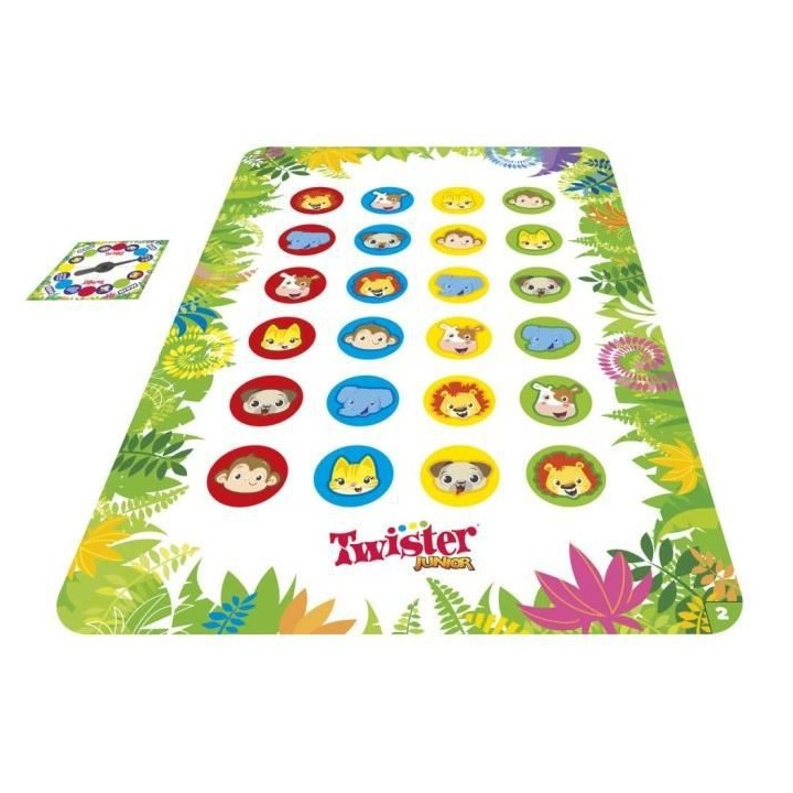 Twister Junior - tapis réversible 2-en-1 évolutif - Jeu de société
