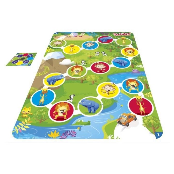 Twister Junior - tapis réversible 2-en-1 évolutif - Jeu de société