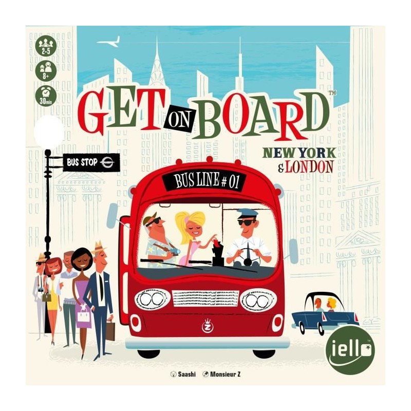 GET ON BOARD : LONDON & NEW YORK - Jeu de société - Des 8 ans - IELLO - 51826