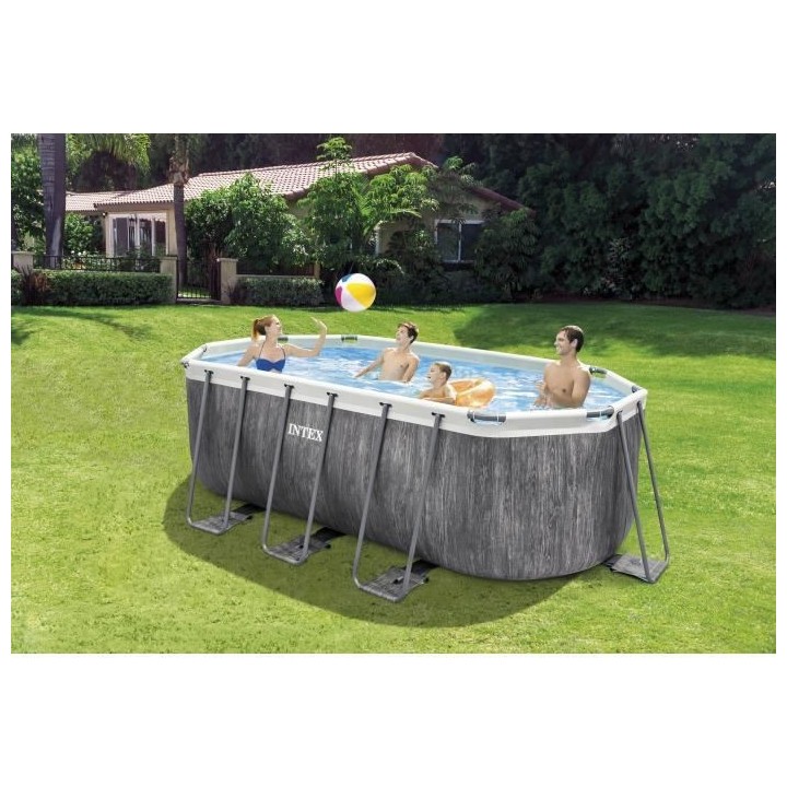 Intex - 26793FR - Kit piscine tubulaire baltik ovale 4,00 x 2,00 x 1,2