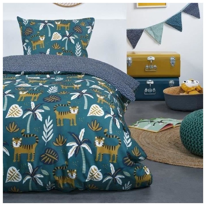 Parure de lit - TODAY Happy - 140x200 cm - 1 personne - coton imprimé