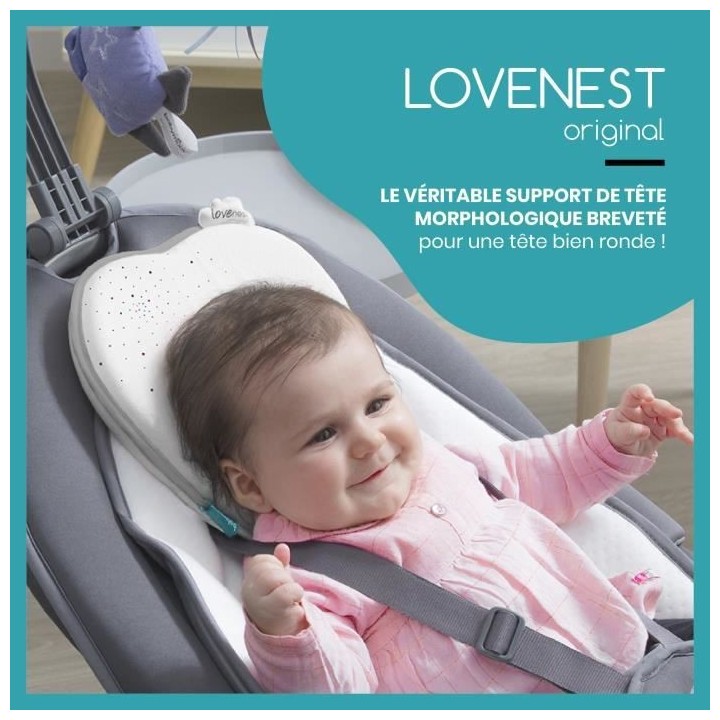 Babymoov Support de tete ergonomique Lovenest Original, White
