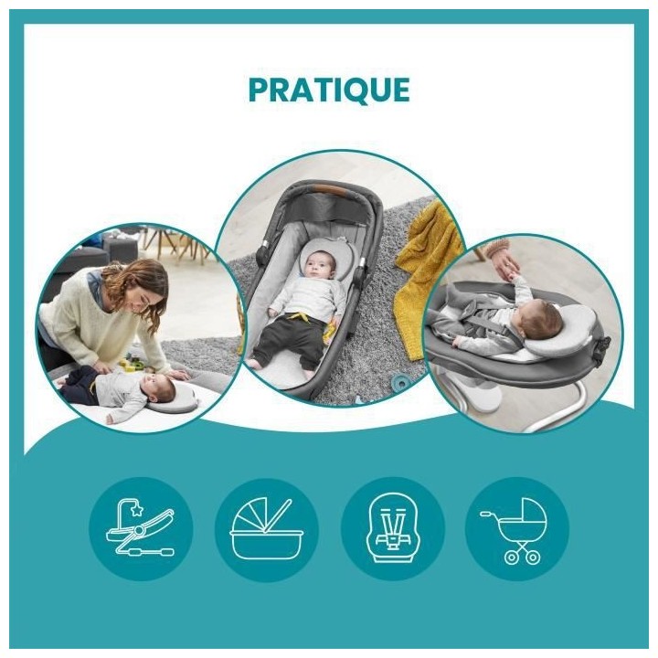 Babymoov Support de tete ergonomique Lovenest Original, White