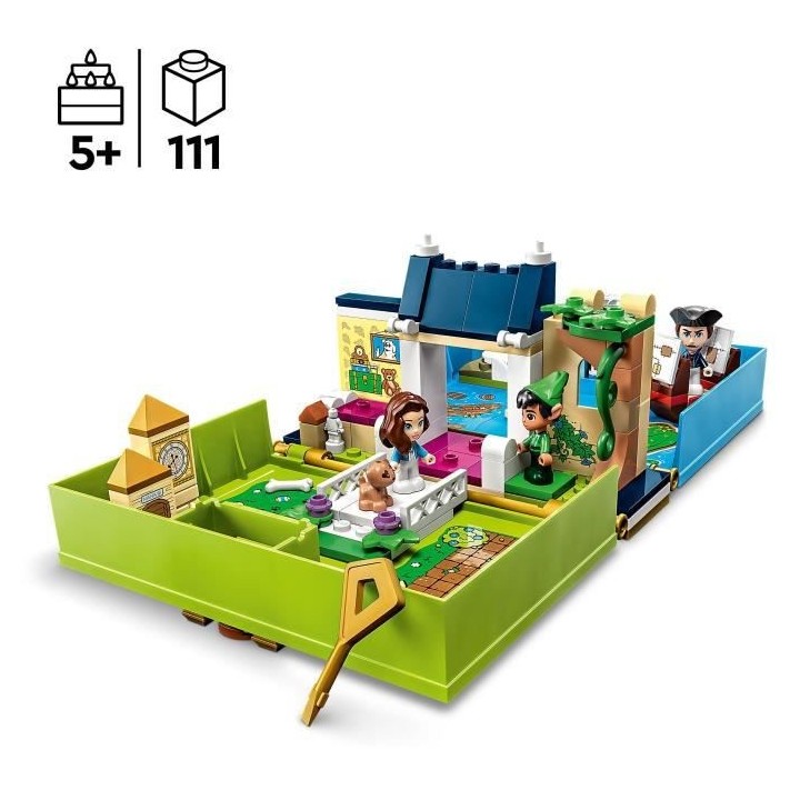 LEGO Disney 43220 Les Aventures de Peter Pan et Wendy dans un Livre de