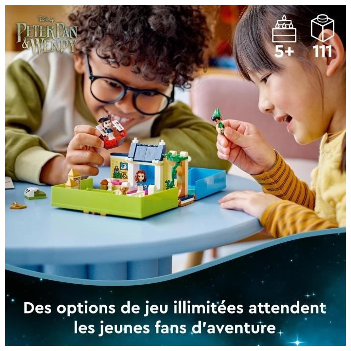 LEGO Disney 43220 Les Aventures de Peter Pan et Wendy dans un Livre de