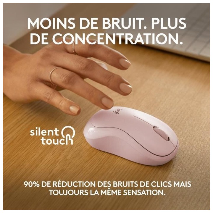 Logitech M240 Souris Bluetooth, Sans fil, Compacte, Portable, Suivi fl