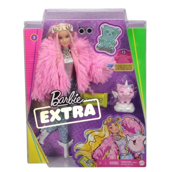 Barbie - Barbie Extra Veste Rose Blonde - Poupée - 3 ans et +