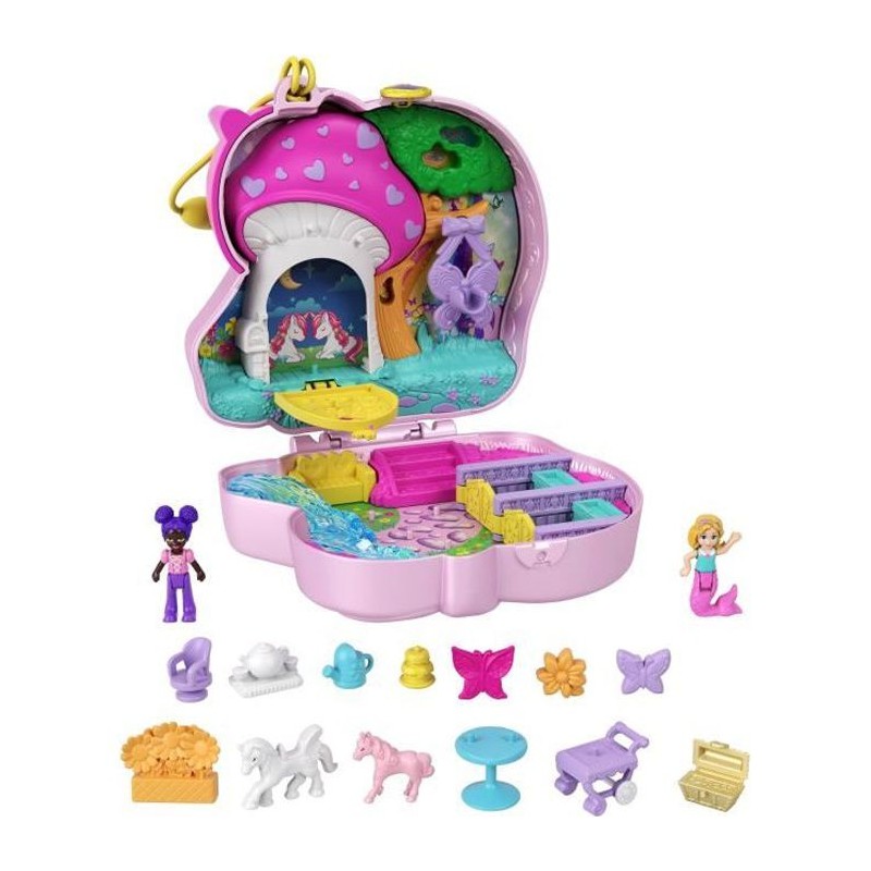 Polly Pocket - Coffret Foret Des Licornes - poupée mini-univers - 4 ans et +