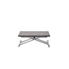 Table Basse Relevable Extensible - Gris Béton - 100 x 57/114 x 40/75 cm - DANNY