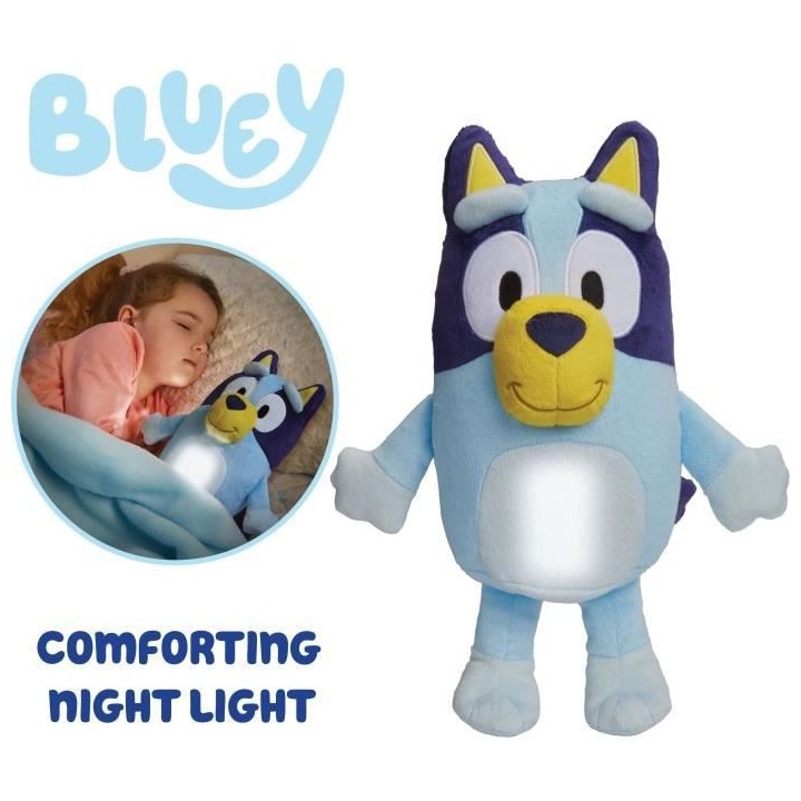 Ami lumineux pour la nuit BLUEY - Peluche veilleuse GoGlow