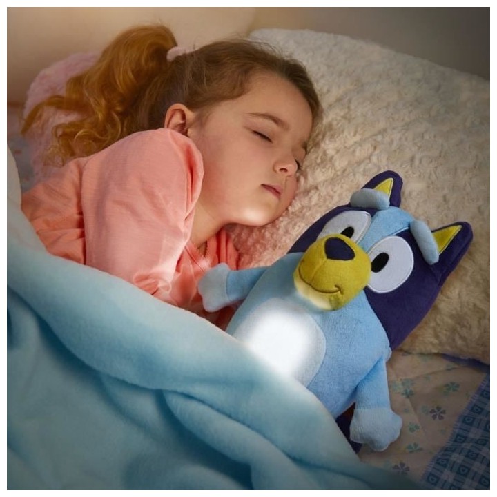 Ami lumineux pour la nuit BLUEY - Peluche veilleuse GoGlow