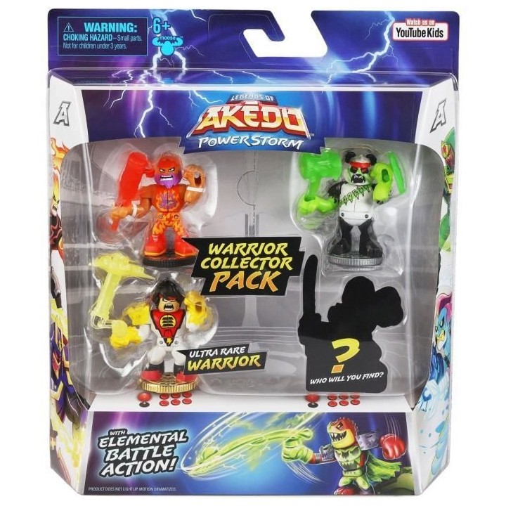 Pack Warrior 4 figurines Powerstorm B - Akedo MOOSE TOYS