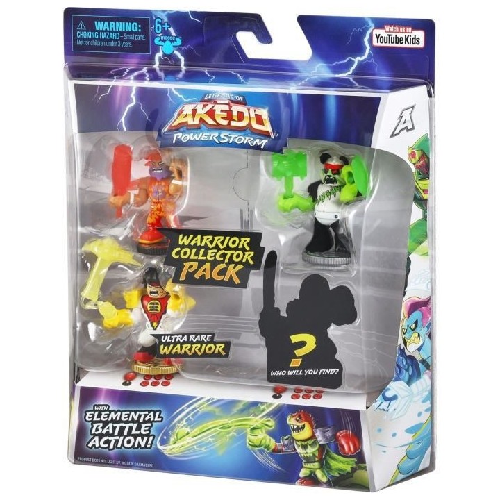 Pack Warrior 4 figurines Powerstorm B - Akedo MOOSE TOYS