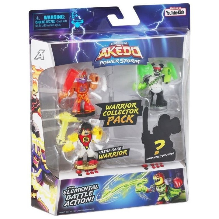 Pack Warrior 4 figurines Powerstorm B - Akedo MOOSE TOYS