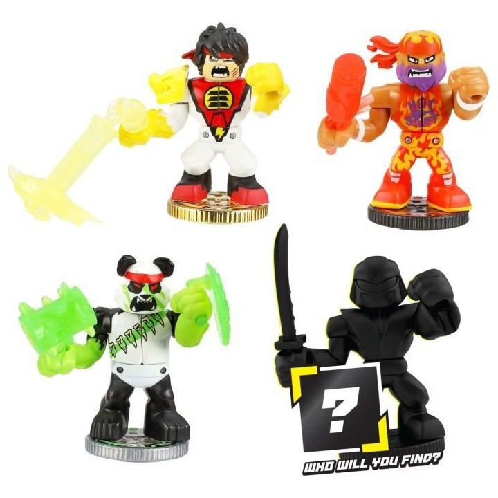 Pack Warrior 4 figurines Powerstorm B - Akedo MOOSE TOYS