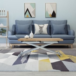 Table Basse Extensible - Chene - Relevable - 100 x 57/114 x 40/75 cm -