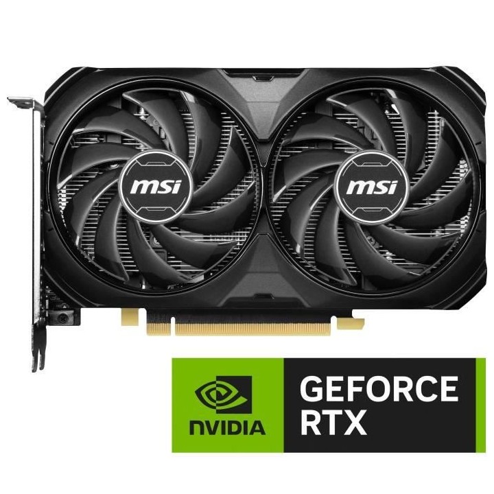 MSI - Nvidia - Carte Graphique - RTX 4060 Ti VENTUS 2X BLACK OC - 8Go