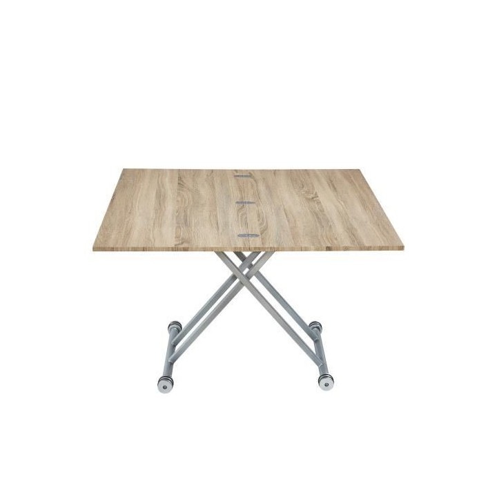 Table Basse Extensible - Chene - Relevable - 100 x 57/114 x 40/75 cm -