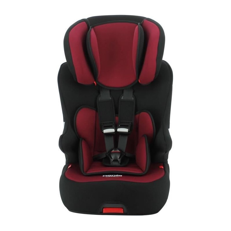 Siege auto NANIA RACER - Isofix - Groupe 1/2/3 (9-36Kg) - Tetiere réglable en hauteur - Access rouge - Fabriqué en France