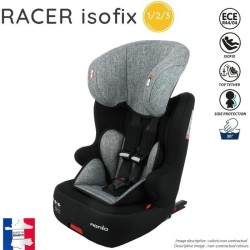 Siege auto NANIA RACER - Isofix - Groupe 1/2/3 (9-36Kg) - Tetiere réglable en hauteur - Access rouge - Fabriqué en France