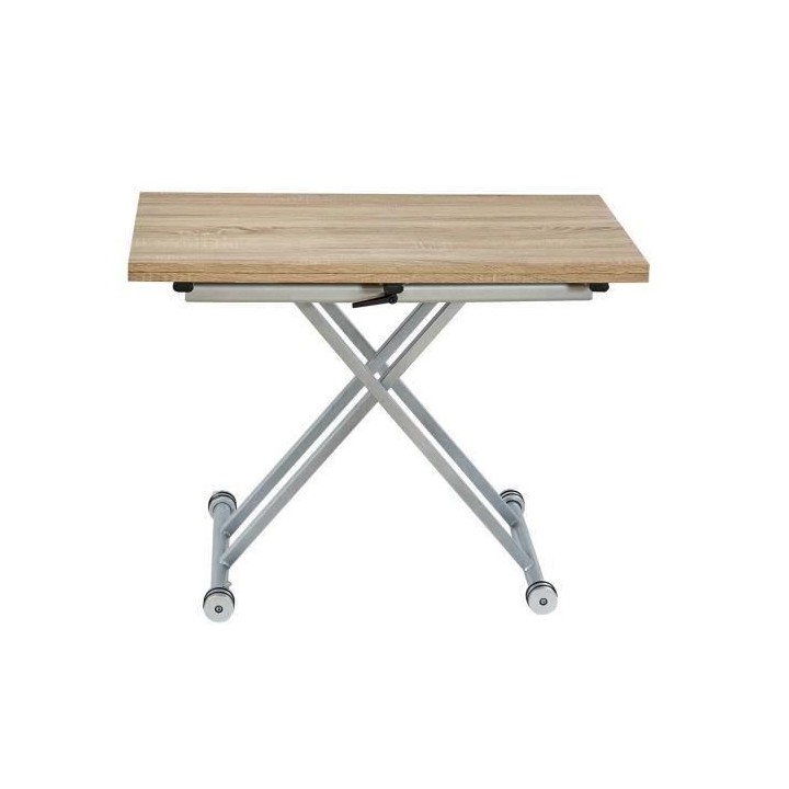 Table Basse Extensible - Chene - Relevable - 100 x 57/114 x 40/75 cm -