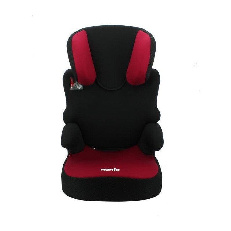 Rehausseur NANIA BEFIX - Isofix - Groupe 2/3 (15-36Kg) - Avec dossier -Tetiere réglable en hauteur -Access rouge -Fabriqué en