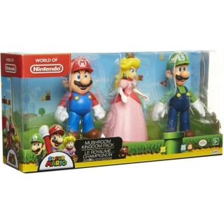 MARIO - Coffret 3 figurines Royaume du Champignon - 10 cm - JAKKS - 49
