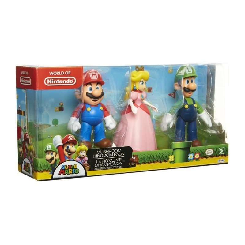 MARIO - Coffret 3 figurines Royaume du Champignon - 10 cm - JAKKS - 491160