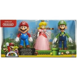 MARIO - Coffret 3 figurines Royaume du Champignon - 10 cm - JAKKS - 491160