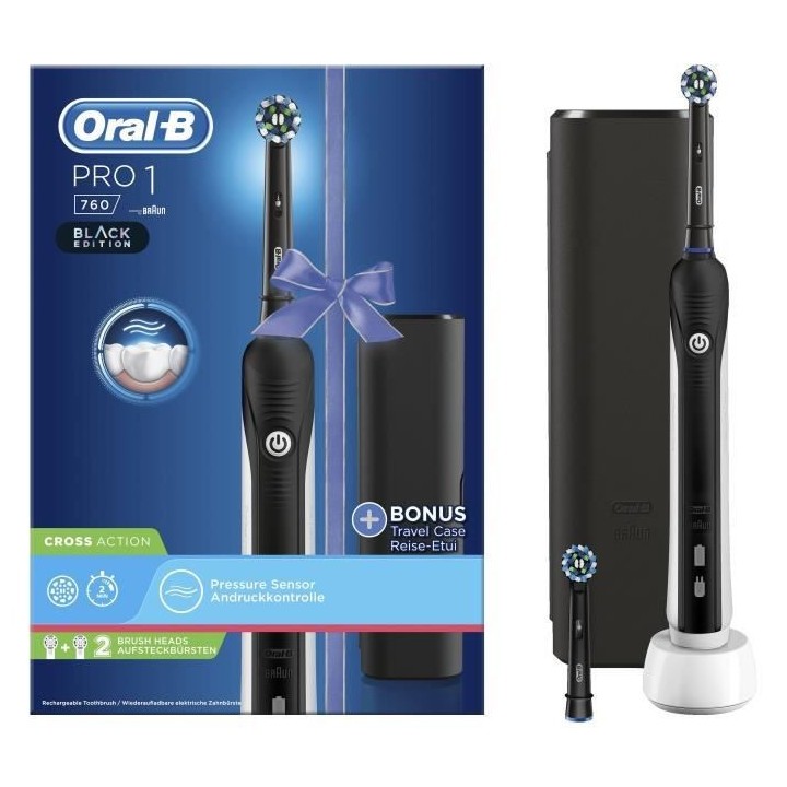 Brosse a dents électrique rechargeable ORAL-B PRO 1 760 - 1 Manche ca