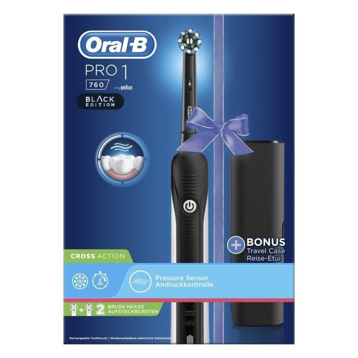 Brosse a dents électrique rechargeable ORAL-B PRO 1 760 - 1 Manche ca