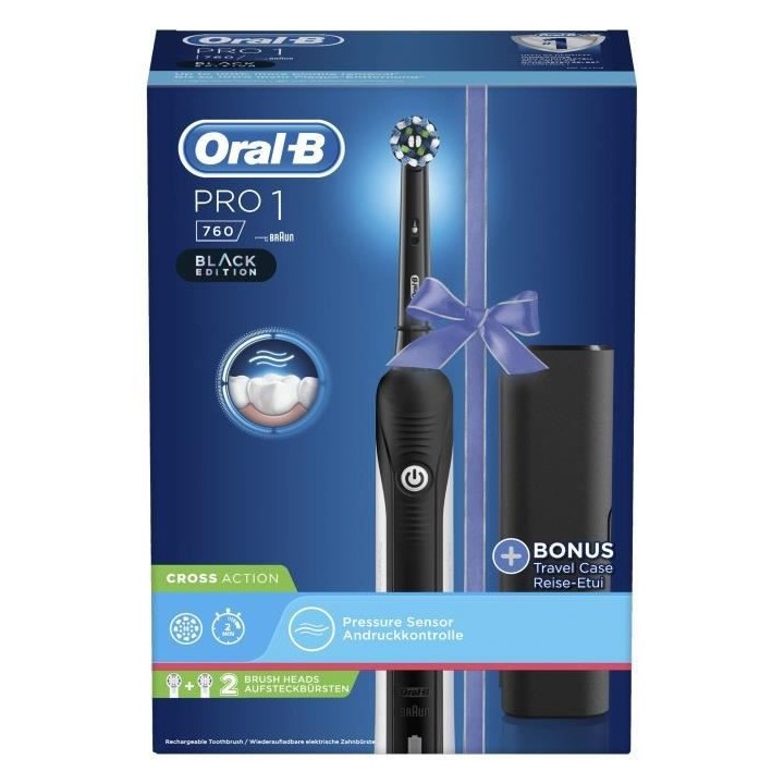 Brosse a dents électrique rechargeable ORAL-B PRO 1 760 - 1 Manche ca