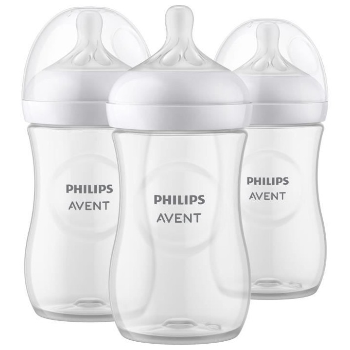 Lot de 3 Biberons Natural 3.0 PHILIPS AVENT SCY903/03 - 260 ml
