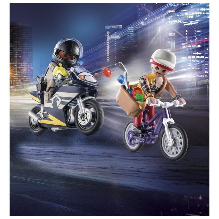 PLAYMOBIL - 71255 - City Action - Starter Pack Agent et voleur