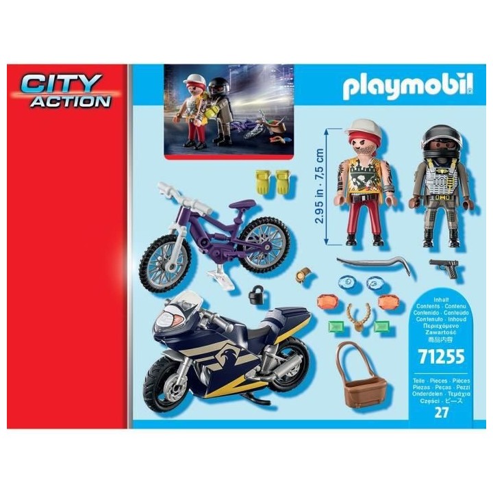 PLAYMOBIL - 71255 - City Action - Starter Pack Agent et voleur