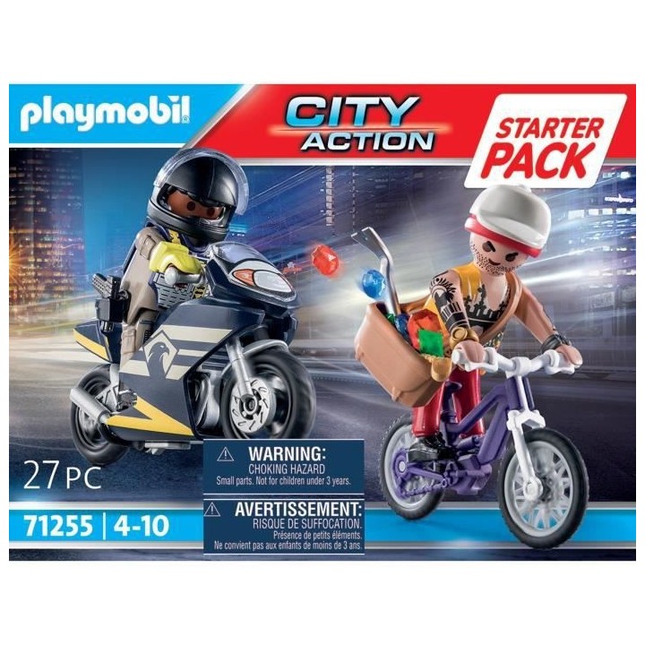 PLAYMOBIL - 71255 - City Action - Starter Pack Agent et voleur