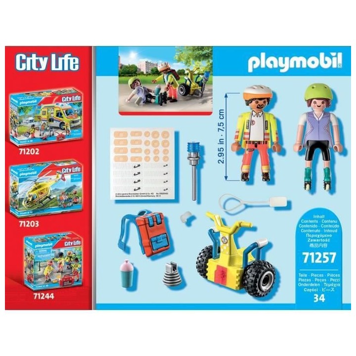 PLAYMOBIL - 71257 - City Action Les Secouristes - Starter Pack - Secou
