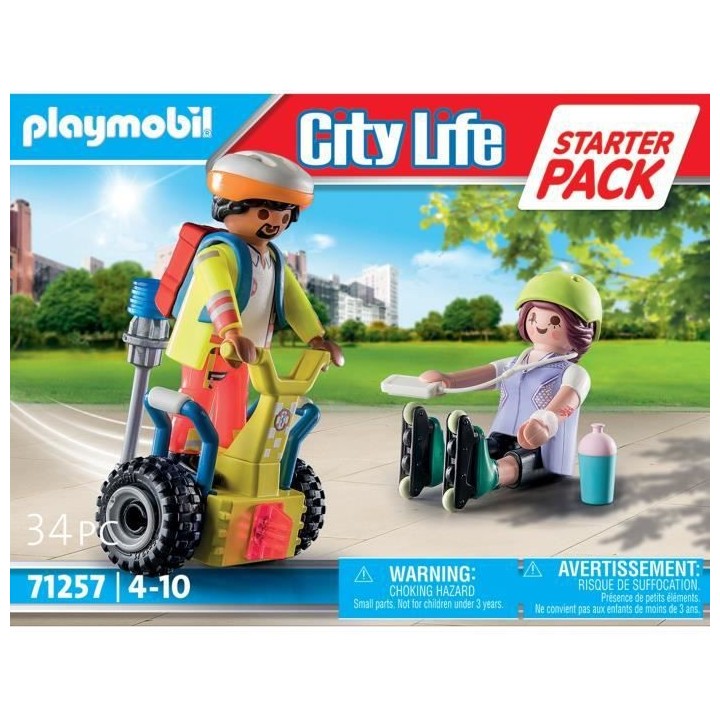 PLAYMOBIL - 71257 - City Action Les Secouristes - Starter Pack - Secou